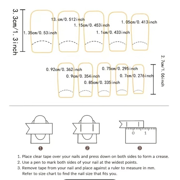 24pcs Glossy Long Square Pinkish Press On Nails Colorful Flower Sea Wave Design - Picture 5 of 5